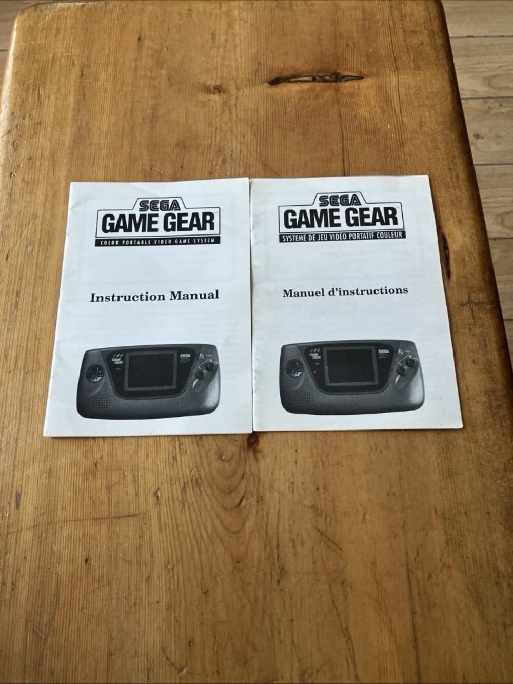 Sega Game Gear System Console Instruction Manual ONLY - English & French
